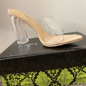 Clear Open Back Heels